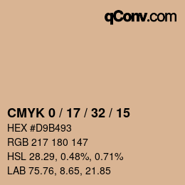 Color code: CMYK 0 / 17 / 32 / 15 | qconv.com