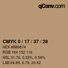 Color code: CMYK 0 / 17 / 37 / 28 | qconv.com