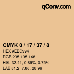 Color code: CMYK 0 / 17 / 37 / 8 | qconv.com
