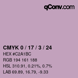 Código de color: CMYK 0 / 17 / 3 / 24 | qconv.com