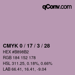 Color code: CMYK 0 / 17 / 3 / 28 | qconv.com