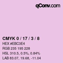 Color code: CMYK 0 / 17 / 3 / 8 | qconv.com