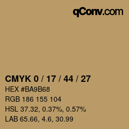 Color code: CMYK 0 / 17 / 44 / 27 | qconv.com