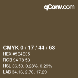 Color code: CMYK 0 / 17 / 44 / 63 | qconv.com