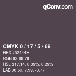 Color code: CMYK 0 / 17 / 5 / 68 | qconv.com