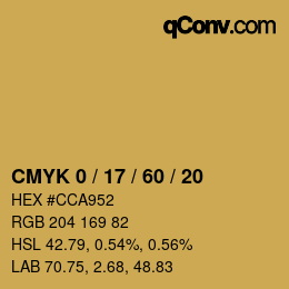 Color code: CMYK 0 / 17 / 60 / 20 | qconv.com