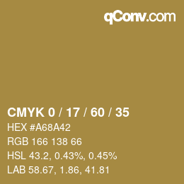 Color code: CMYK 0 / 17 / 60 / 35 | qconv.com