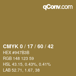 Color code: CMYK 0 / 17 / 60 / 42 | qconv.com