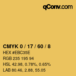 Color code: CMYK 0 / 17 / 60 / 8 | qconv.com