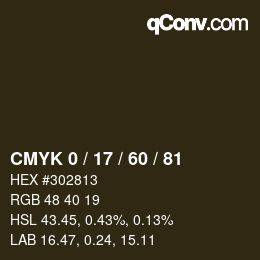 颜色代码: CMYK 0 / 17 / 60 / 81 | qconv.com