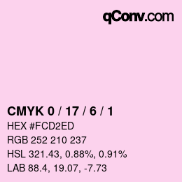 Color code: CMYK 0 / 17 / 6 / 1 | qconv.com