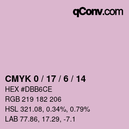 Color code: CMYK 0 / 17 / 6 / 14 | qconv.com