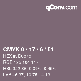 Código de color: CMYK 0 / 17 / 6 / 51 | qconv.com