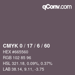 Color code: CMYK 0 / 17 / 6 / 60 | qconv.com
