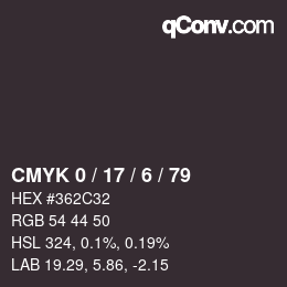 Color code: CMYK 0 / 17 / 6 / 79 | qconv.com