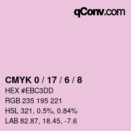Color code: CMYK 0 / 17 / 6 / 8 | qconv.com
