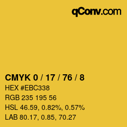 Color code: CMYK 0 / 17 / 76 / 8 | qconv.com
