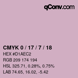 Color code: CMYK 0 / 17 / 7 / 18 | qconv.com