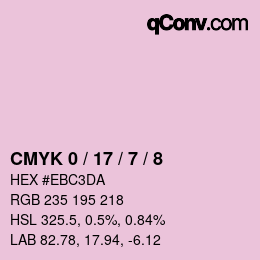 Color code: CMYK 0 / 17 / 7 / 8 | qconv.com