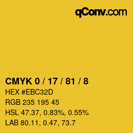 Color code: CMYK 0 / 17 / 81 / 8 | qconv.com