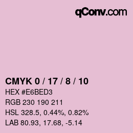 Color code: CMYK 0 / 17 / 8 / 10 | qconv.com