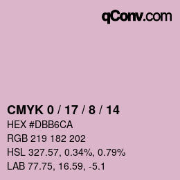 颜色代码: CMYK 0 / 17 / 8 / 14 | qconv.com