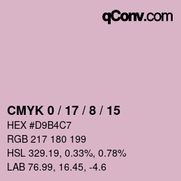 Color code: CMYK 0 / 17 / 8 / 15 | qconv.com