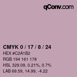 Color code: CMYK 0 / 17 / 8 / 24 | qconv.com