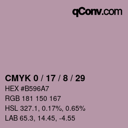Color code: CMYK 0 / 17 / 8 / 29 | qconv.com