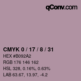 Color code: CMYK 0 / 17 / 8 / 31 | qconv.com