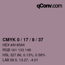 Color code: CMYK 0 / 17 / 8 / 37 | qconv.com