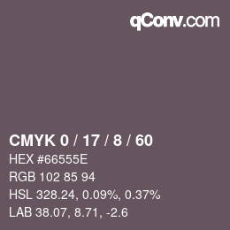 Color code: CMYK 0 / 17 / 8 / 60 | qconv.com