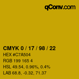 Color code: CMYK 0 / 17 / 98 / 22 | qconv.com