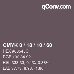 Color code: CMYK 0 / 18 / 10 / 60 | qconv.com