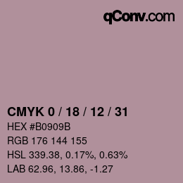 Color code: CMYK 0 / 18 / 12 / 31 | qconv.com