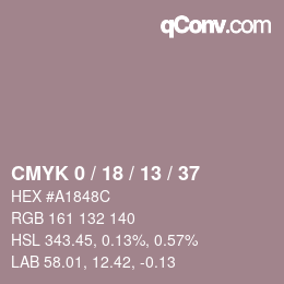 Color code: CMYK 0 / 18 / 13 / 37 | qconv.com