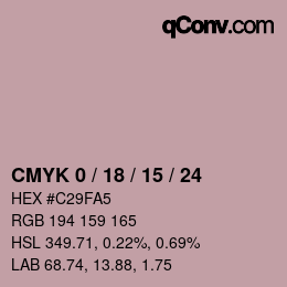 Color code: CMYK 0 / 18 / 15 / 24 | qconv.com