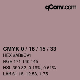 Color code: CMYK 0 / 18 / 15 / 33 | qconv.com