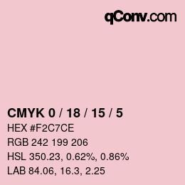 Farbcode: CMYK 0 / 18 / 15 / 5 | qconv.com