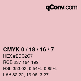 Código de color: CMYK 0 / 18 / 16 / 7 | qconv.com