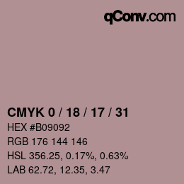 Color code: CMYK 0 / 18 / 17 / 31 | qconv.com