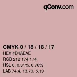 カラーコード: CMYK 0 / 18 / 18 / 17 | qconv.com