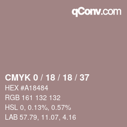 颜色代码: CMYK 0 / 18 / 18 / 37 | qconv.com