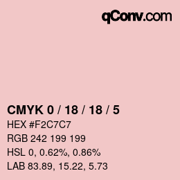 Color code: CMYK 0 / 18 / 18 / 5 | qconv.com