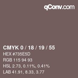 Color code: CMYK 0 / 18 / 19 / 55 | qconv.com