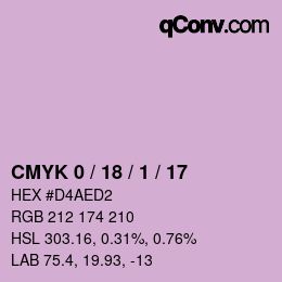 カラーコード: CMYK 0 / 18 / 1 / 17 | qconv.com