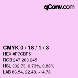 Color code: CMYK 0 / 18 / 1 / 3 | qconv.com