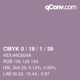 Color code: CMYK 0 / 18 / 1 / 39 | qconv.com