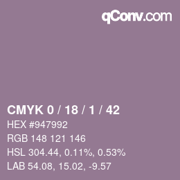 Código de color: CMYK 0 / 18 / 1 / 42 | qconv.com