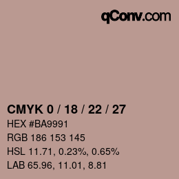 颜色代码: CMYK 0 / 18 / 22 / 27 | qconv.com